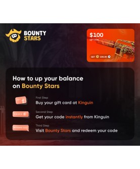 Bountystars.com $100 Wallet Card Code Key GLOBAL